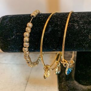 Alex and Ani gold bangles (set of three)